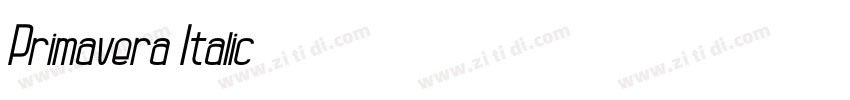 Primavera Italic字体转换